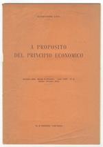 A proposito del principio economico