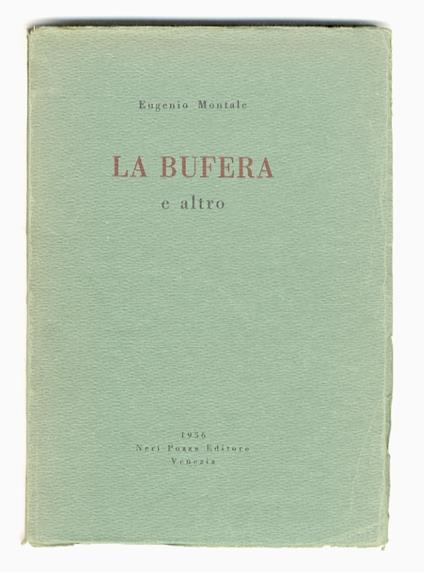 La bufera e altro - Eugenio Montale - copertina