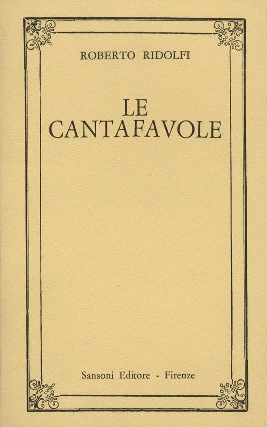 Le cantafavole - Roberto Ridolfi - copertina