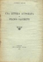 Una lettera autografa di Franco Sacchetti