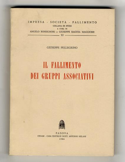 Il fallimento dei gruppi associativi - Giuseppe Pellegrino - copertina