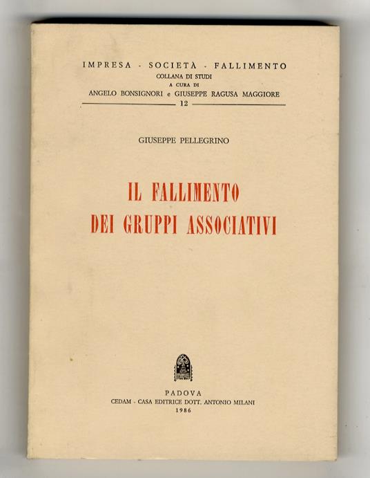 Il fallimento dei gruppi associativi - Giuseppe Pellegrino - copertina