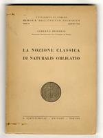 La nozione classica di naturalis obligatio