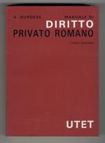 Manuale di diritto privato romano. Terza edizione