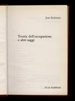 Teoria dell'occupazione e altri saggi