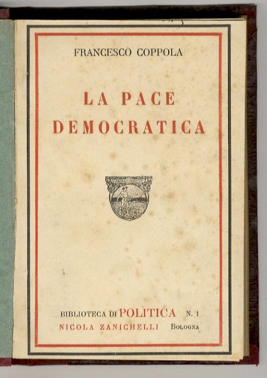 La pace democratica - Francesco Coppola - copertina