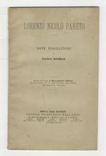 Lorenzo Nicolò Pareto. Note biografiche [...]