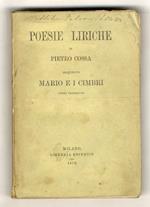 Poesie liriche. Aggiuntovi Mario e Cimbri, poema drammatico
