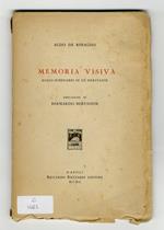 Memoria visiva dallo schedario di un dilettante. Prefazione di Bernardo Berenson