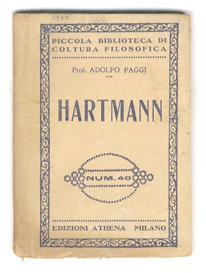 Hartmann - Adolfo Faggi - copertina