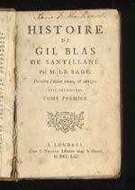 Histoire de Gil Blas de Santillane [...] Derniére Edition revue, & corrigée. Avec des figures. Tome premier