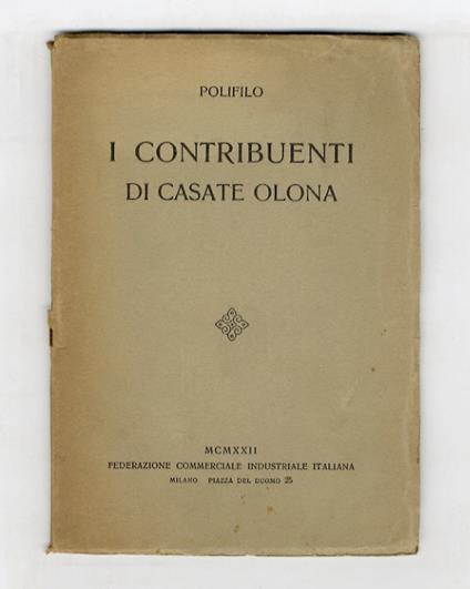 I contribuenti di Casate Olona - Polifilo - copertina