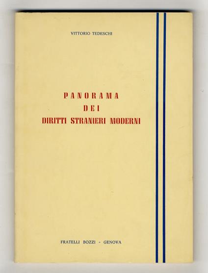 Panorama dei diritti stranieri moderni - Vittorio Tedeschi - copertina