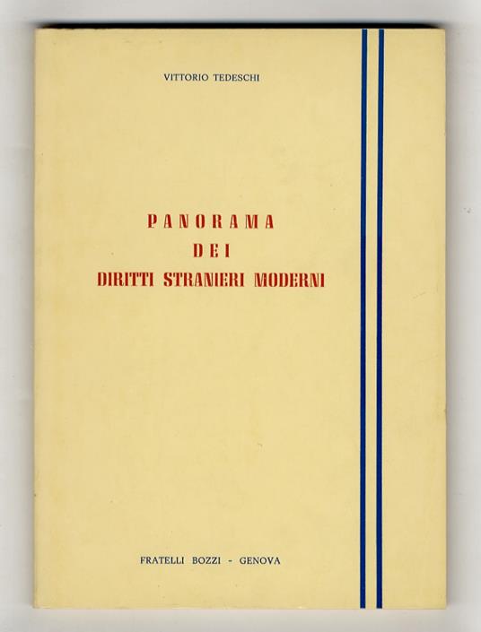 Panorama dei diritti stranieri moderni - Vittorio Tedeschi - copertina
