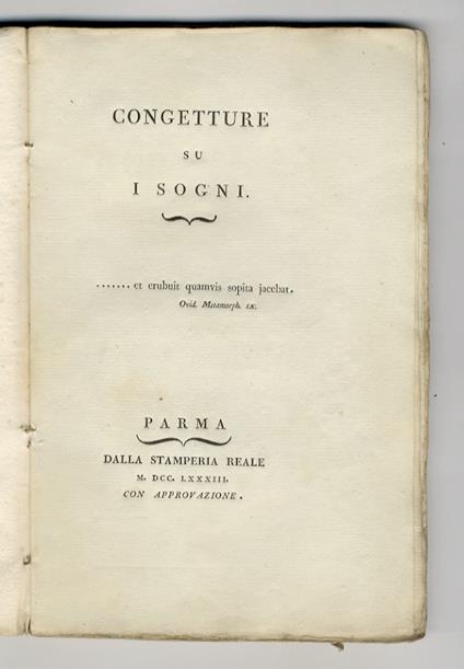 Congetture su i sogni - copertina