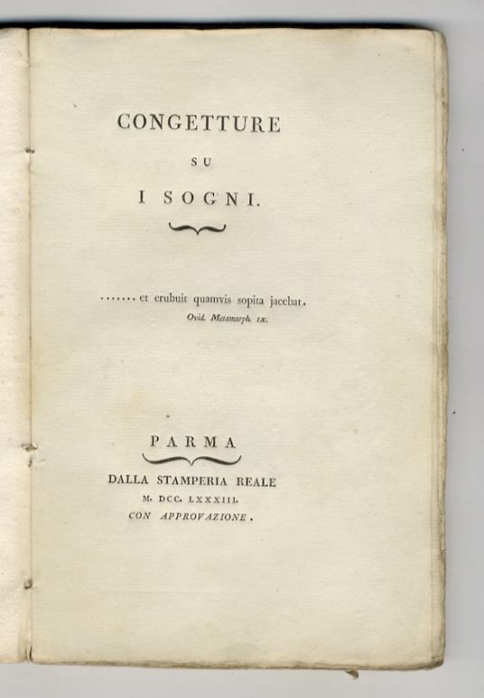 Congetture su i sogni - copertina