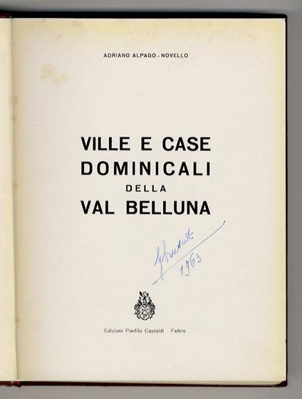 Ville e case dominicali della Val Belluna - copertina