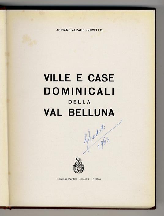 Ville e case dominicali della Val Belluna - copertina