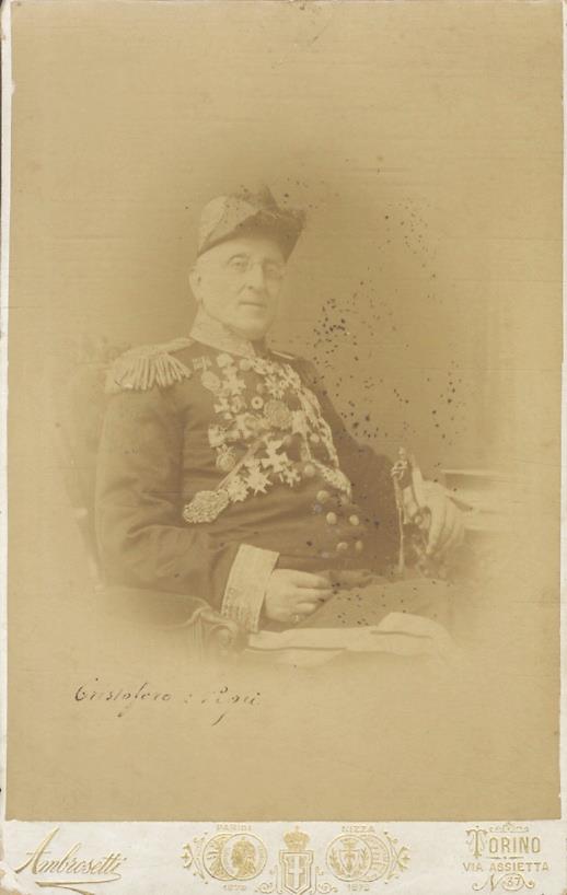 Fotografia originale su carta all'albumina, raffigurante Cristoforo Negri - copertina