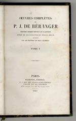 Oeuvres complètes. Edition unique revue par l'Auteur. Ornée de 104 vignettes en taille-douce dessinées par les peintres les plus célébres. Tomes I, II, IV, V
