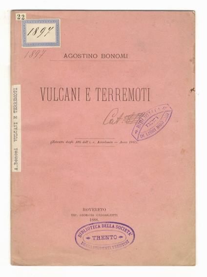 Vulcani e terremoti - copertina