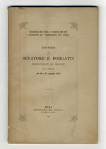 Discorsi del senatore F. Borgatti, pronunziati al Senato nelle tornate del 20 e 21 maggio 1879