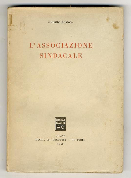 L' associazione sindacale - copertina