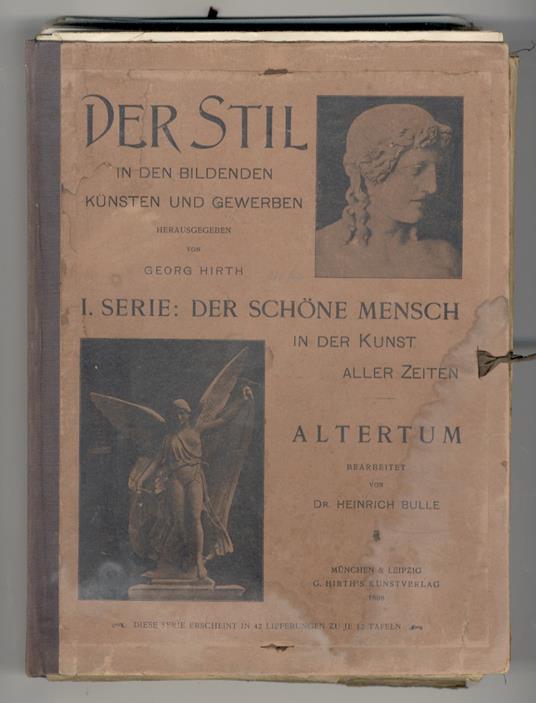 Der schöne Mensch im Altertum. (Eine Geschichte des Körperideals bei Aegyptern, Orientalen und Griechen) - copertina