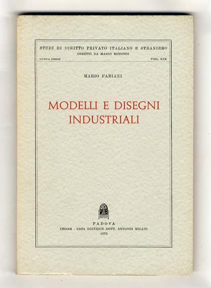 Modelli e disegni industriali - copertina