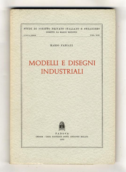 Modelli e disegni industriali - copertina
