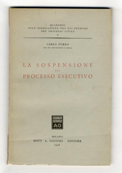 La sospensione del processo esecutivo - copertina