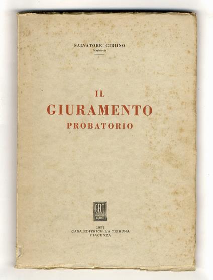 Il giuramento probatorio - copertina