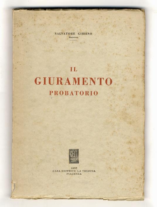 Il giuramento probatorio - copertina