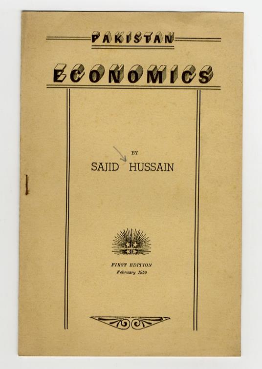 Pakistan economics. First Edition. February 1950 - copertina