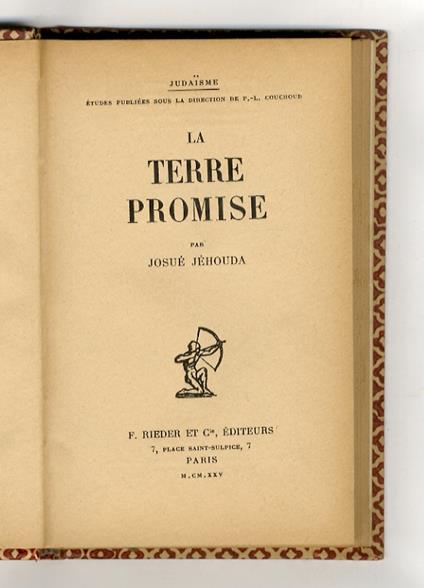 La terre promise - copertina