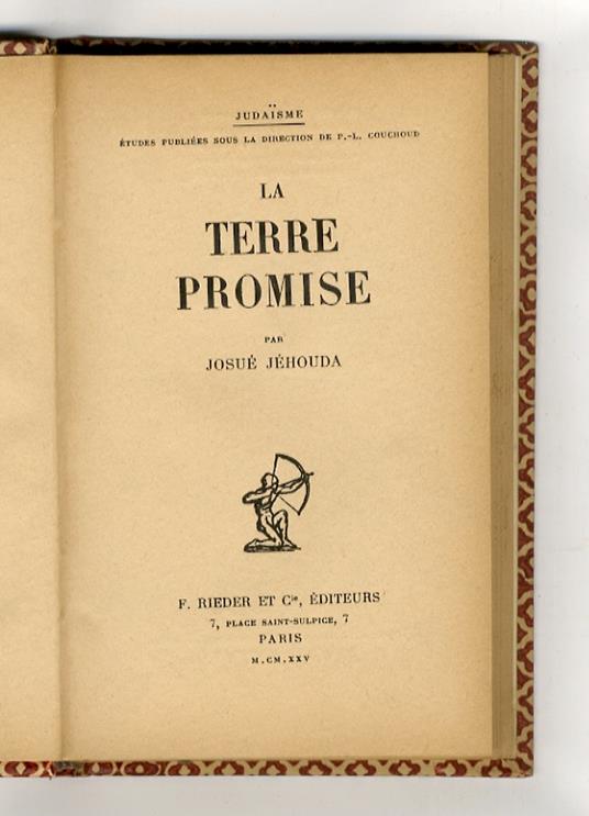 La terre promise - copertina
