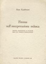 Firenze nell'interpretazione tedesca. Discorso