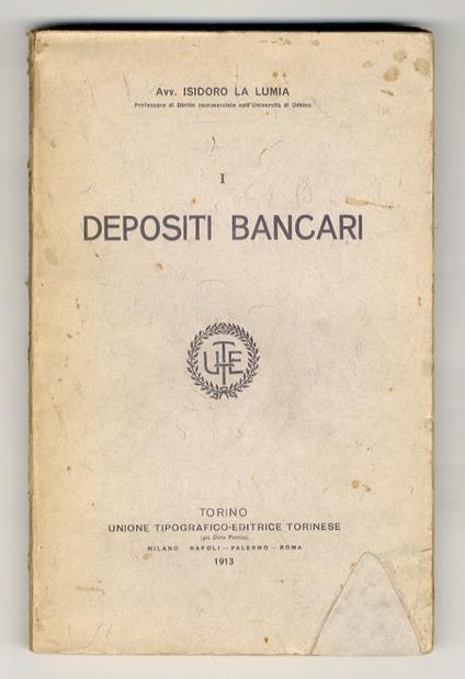 I depositi bancari - copertina
