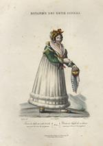 Femme de Naples qui quête dans les rues pour les ames du purgatoire. N. 1. Donna di Napoli che va elemosinando per l'anime del purgatorio