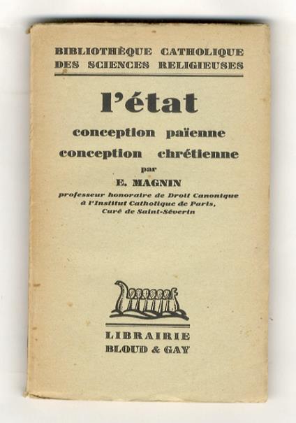 L' état. Conception païenne,conception chrétienne [...] - copertina