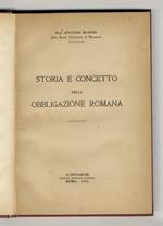 Storia e concetto della obbligazione romana. Volume I: Storia dell'obbligazione romana [Unico volume pubblicato]