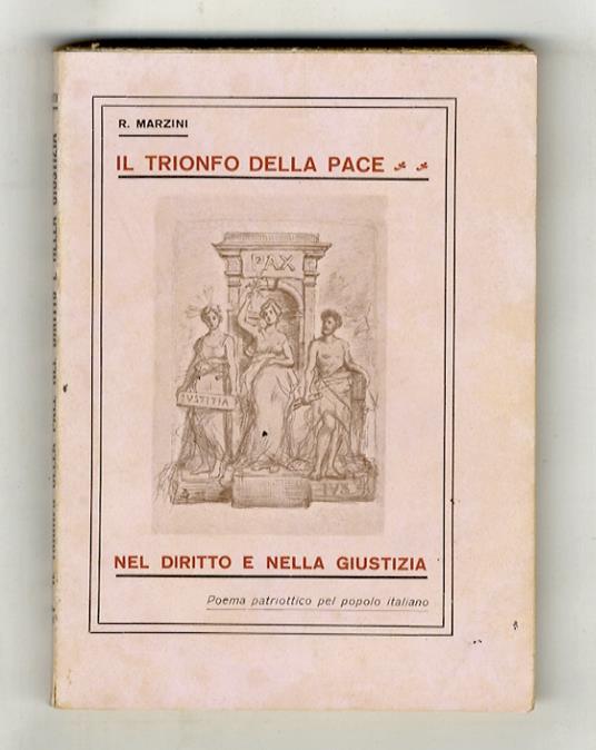 Il trionfo della pace nella giustizia e nel diritto. Poema patriottico del popolo italiano - copertina