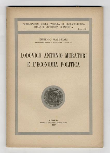 Lodovico Antonio Muratori e l'economia politica - copertina