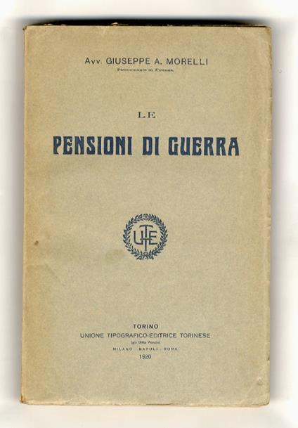 Le pensioni di guerra - copertina