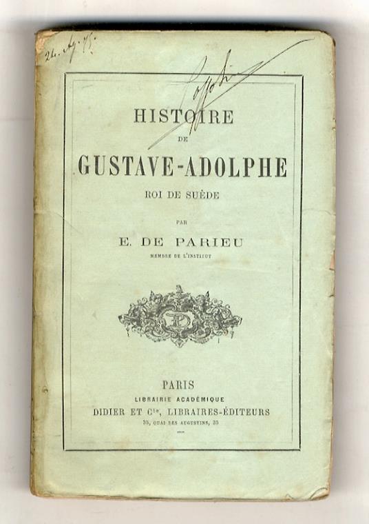 Histoire de Gustave-Adolphe, Roi de Suède - copertina