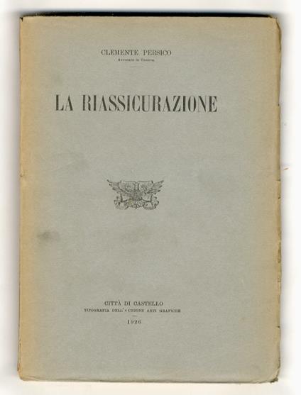 La riassicurazione - copertina