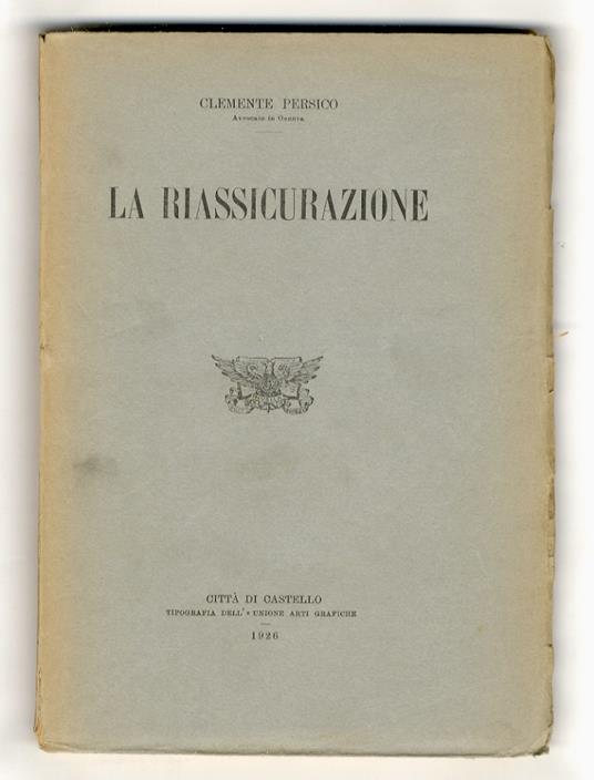 La riassicurazione - copertina