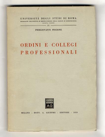 Ordini e collegi professionali - copertina