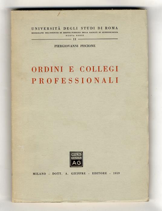 Ordini e collegi professionali - copertina