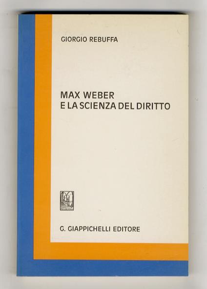 Max Weber e la scienza del diritto - copertina